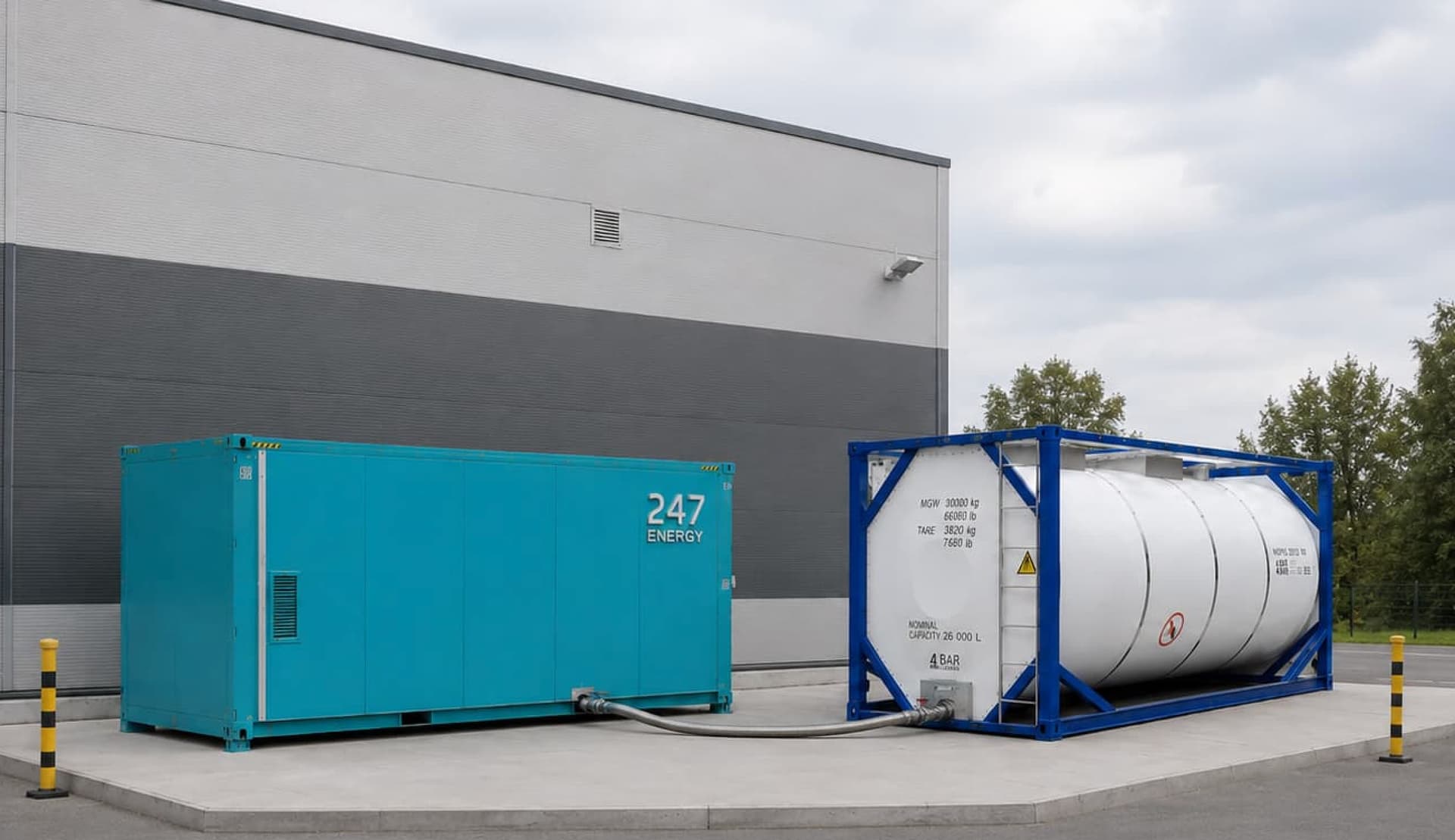 247 Energy LNG containerised unit — safe industrial deployment